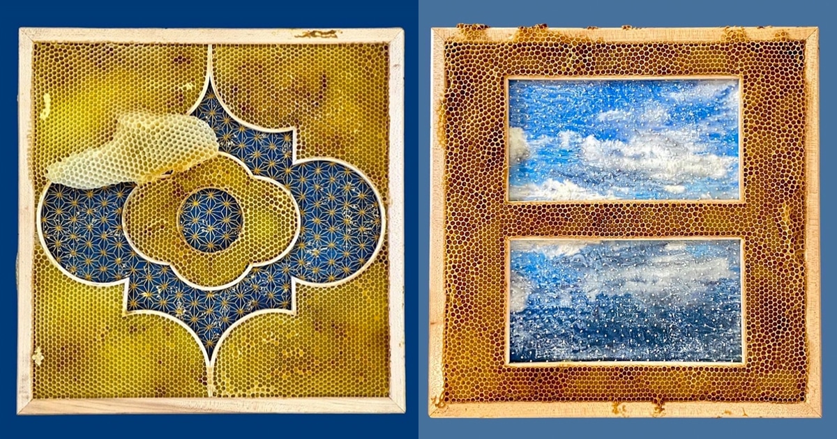 Thousands of Bees Help Finish This Amazing Embroidery Art
