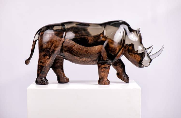 Wood and Resin Animal Sculptures by Blake McFarland