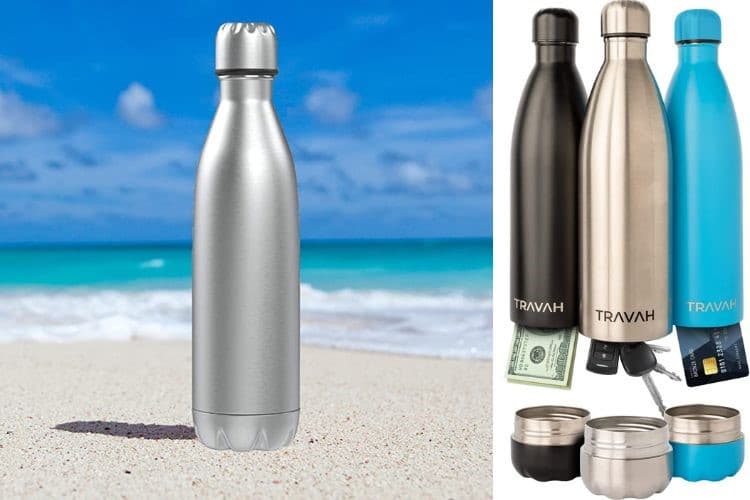Water Bottle with Storage Compartment