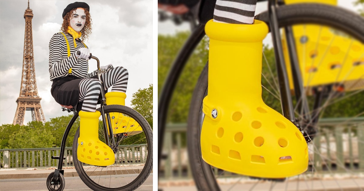 The Viral Big Red Boot is Reimagined in Yellow Croc Form