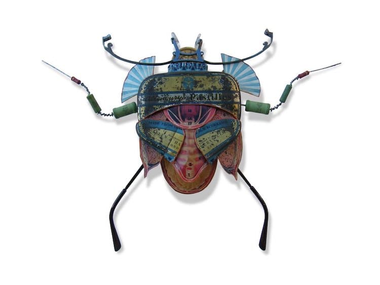 Upcycled Sculptures of Bugs by Mark Oliver