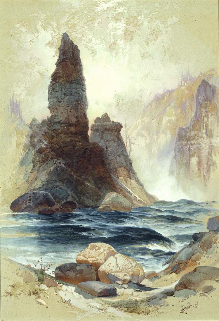 Watercolor Painting by Thomas Moran