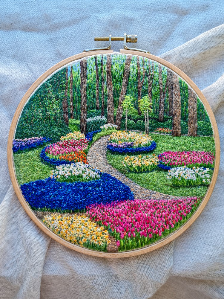 Embroidery of the Keukenhof Gardens, The Netherlands
