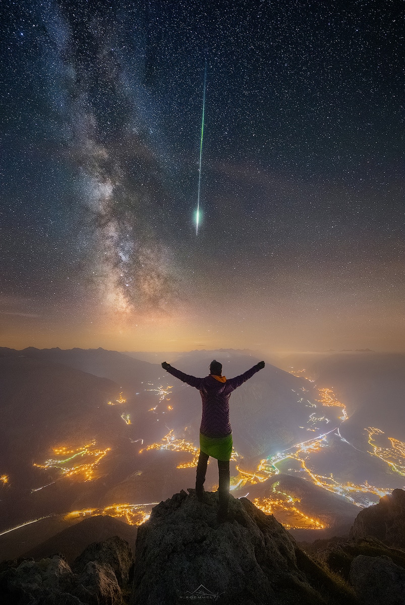 Nicholas Roemmelt Meteor Milky Way Selfie