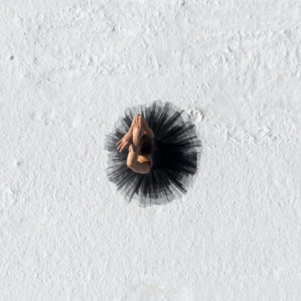 Ballet Dancer Photographed at Utah's Bonneville Salt Flats