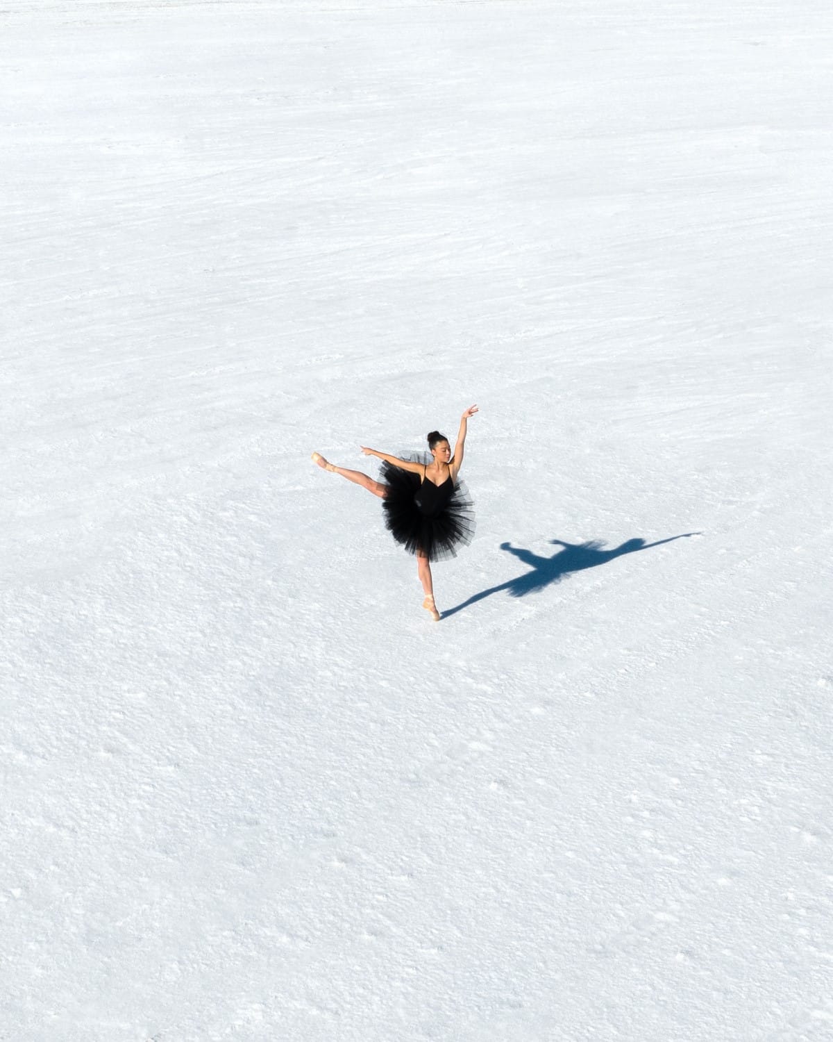 Ballet Dancer Photographed at Utah's Bonneville Salt Flats