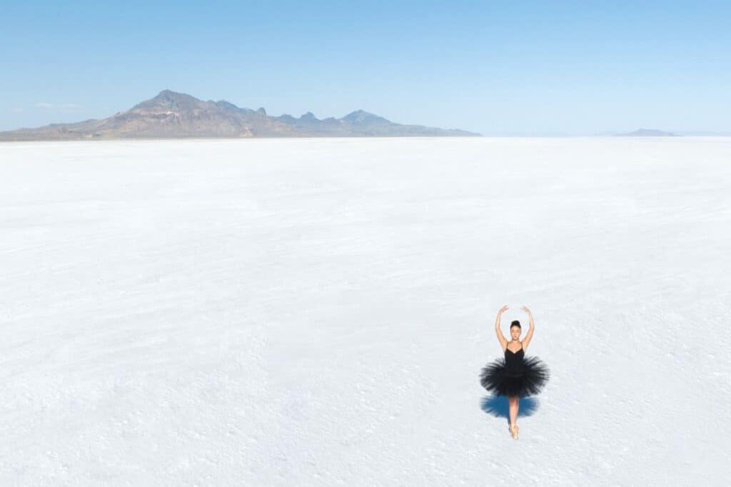 "Swan Lake" Set Against Dramatic Backdrop of Utah Salt Flats