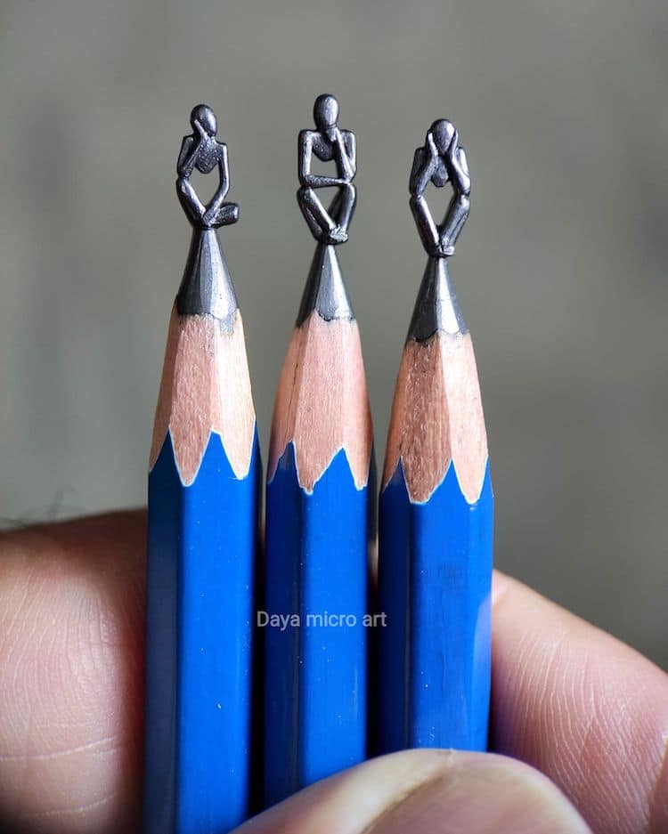 Micro art pencil tip sculpture by Dara