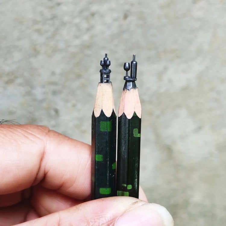 Micro art pencil tip sculpture by Dara