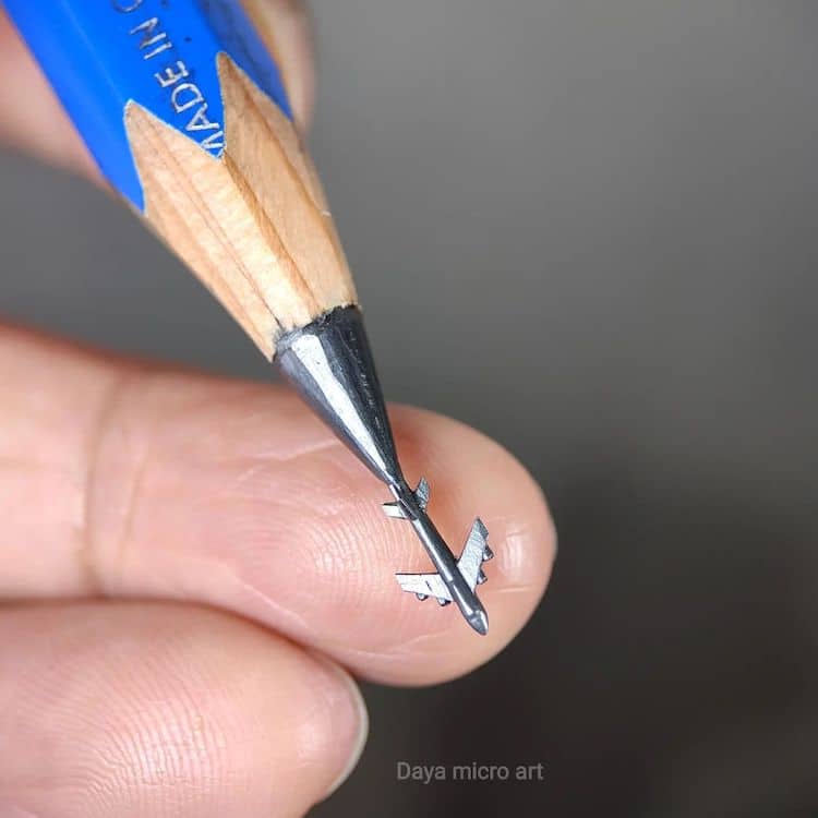 Miniature Pencil Sculptures by Daya Micro Art