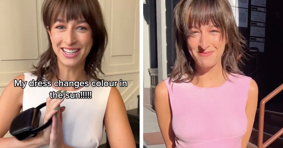ColorChanging Dress Goes From White to Pink in the Sun
