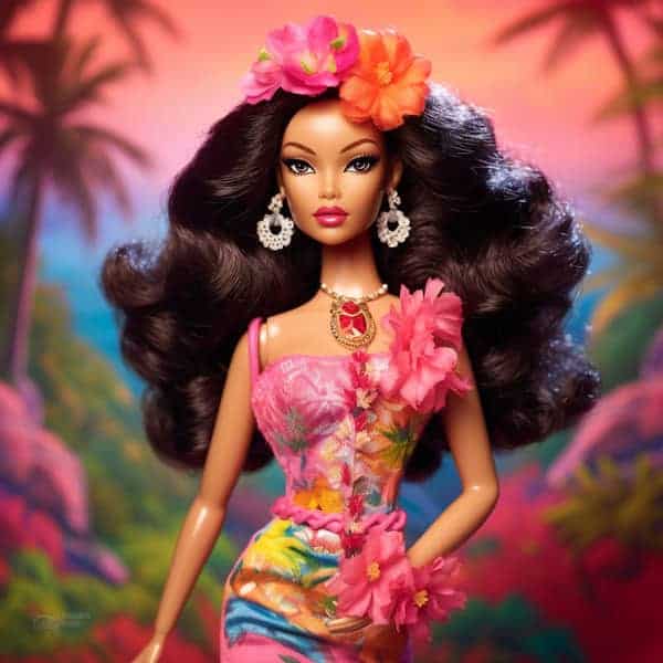 AI Generated Barbies to Represent Hawaii