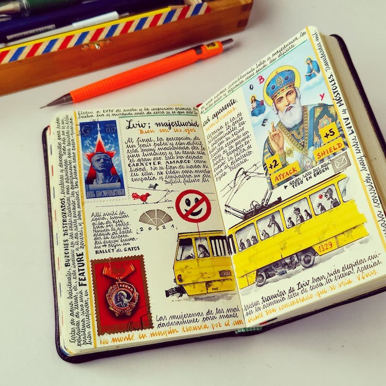 Travel Sketchbooks by José Naranja