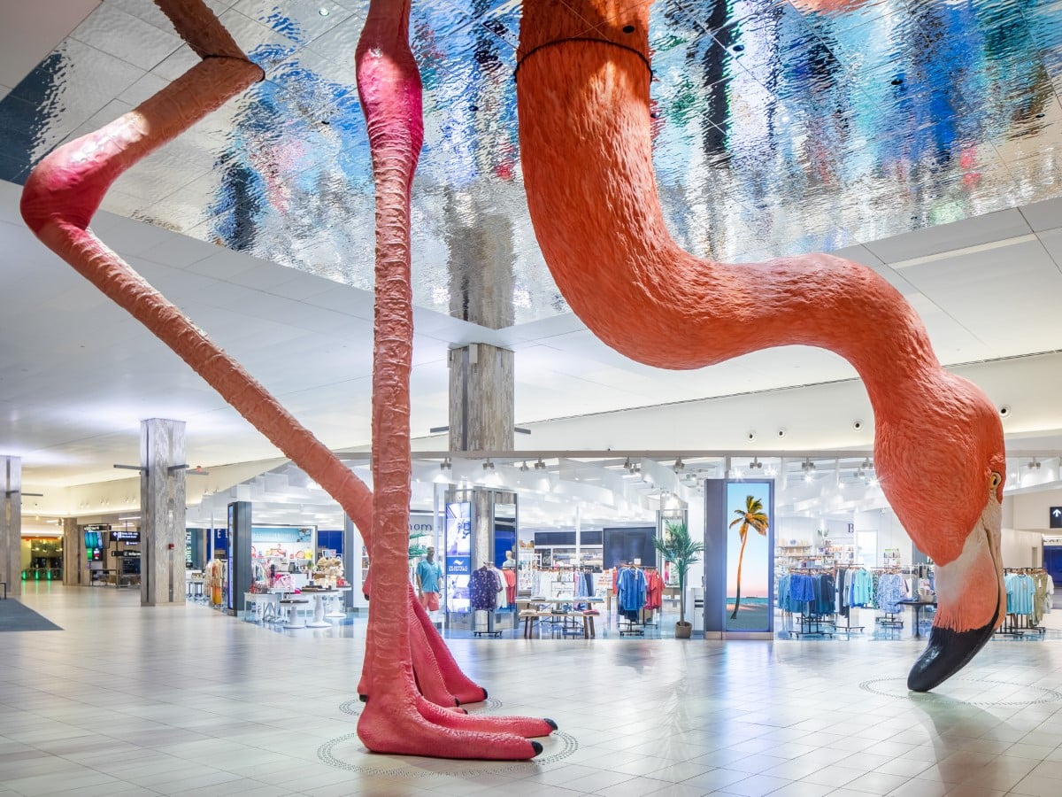 Home - Flamingo Installation at Tampa International Airport by Matthew Mazzotta