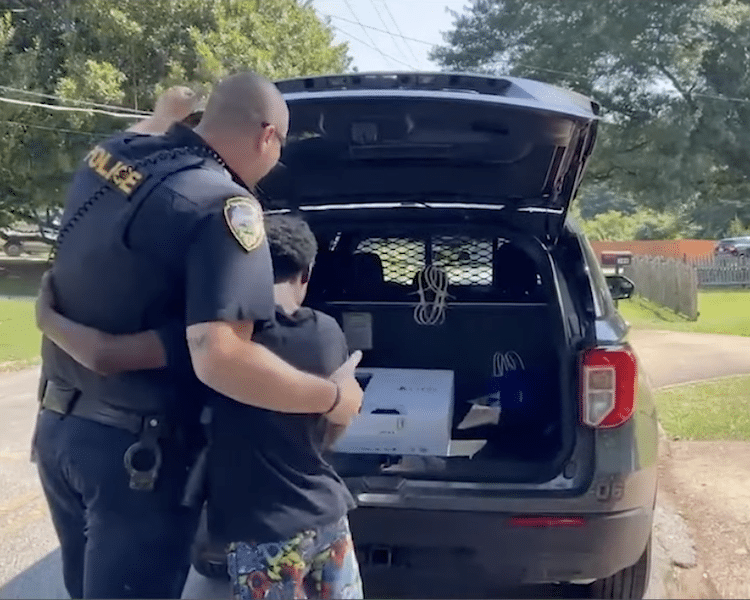Police Officer Surprises Boy With New PlayStation