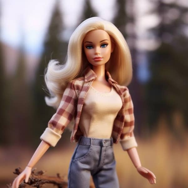 AI Generated Barbies to Represent Wyoming
