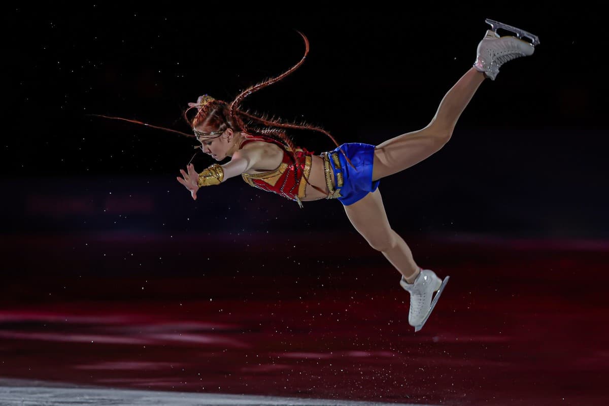 Alexandra Trusova of Team ROC skates during the Figure Skating Gala Exhibition on day sixteen of the Beijing 2022 Winter Olympic Games