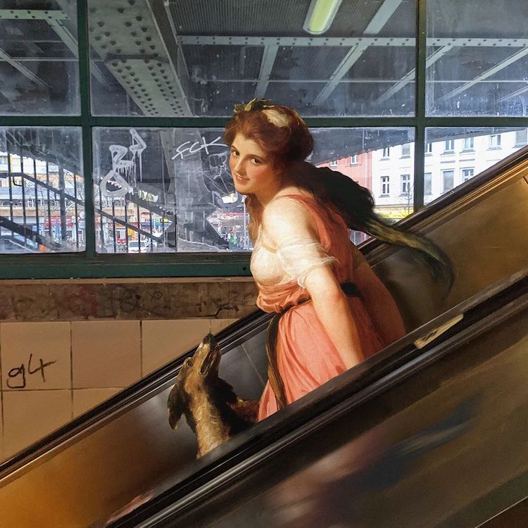 Classical Paintings Placed in Contemporary Settings by Alexey Kondakov