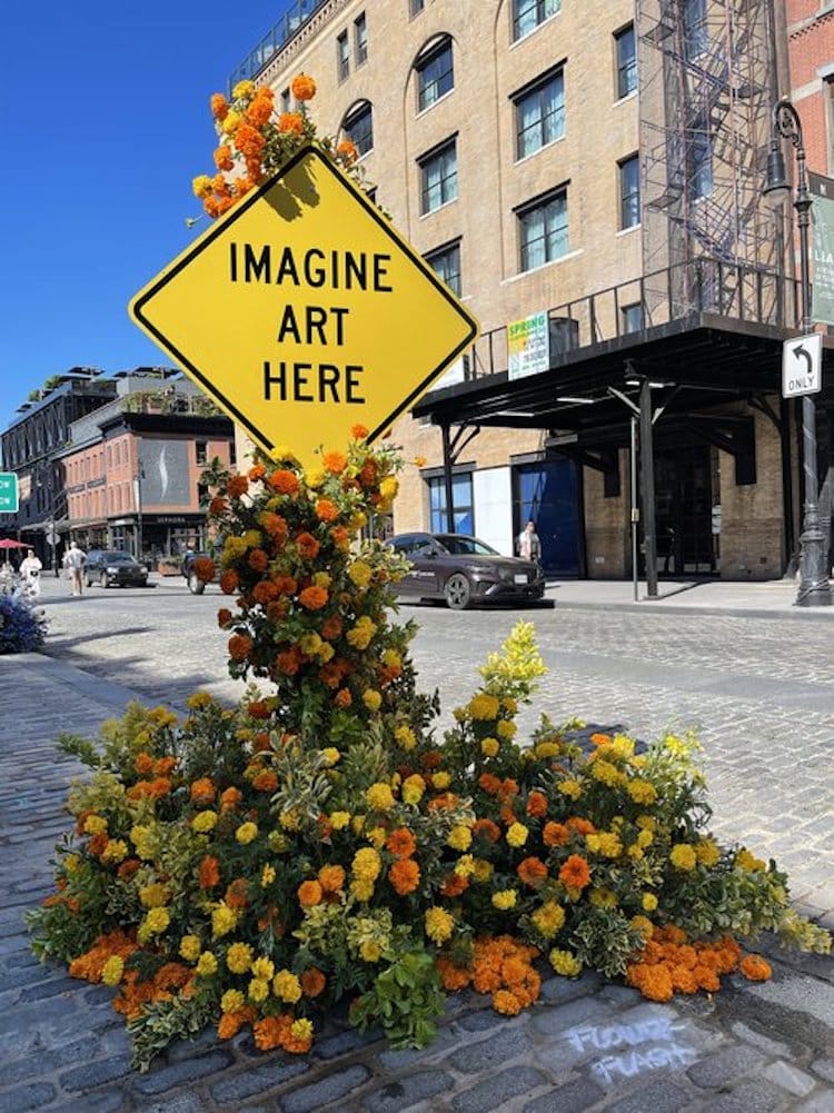 Flower Installations in New York City by Lewis Miller Design