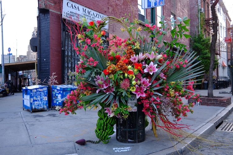 Flower Installations in New York City by Lewis Miller Design