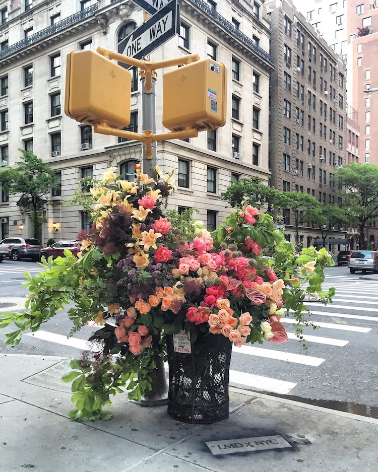 Flower Installations in New York City by Lewis Miller Design