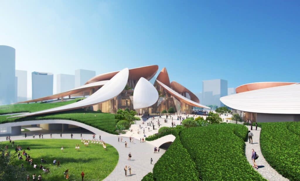 MAD Architects Designs Cultural Center Inspired by Bamboo Leaves