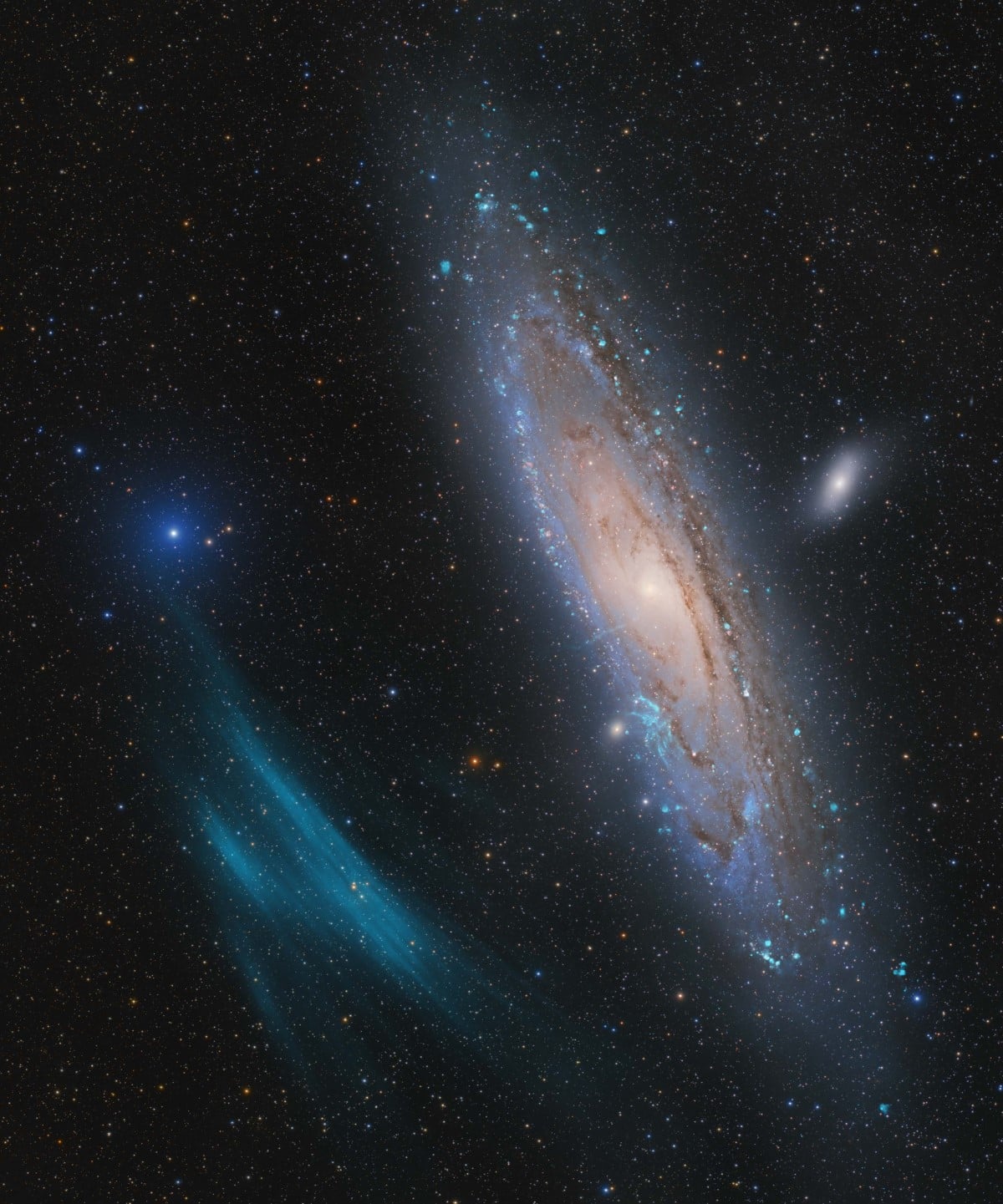 Huge plasma arc next to the Andromeda Galaxy