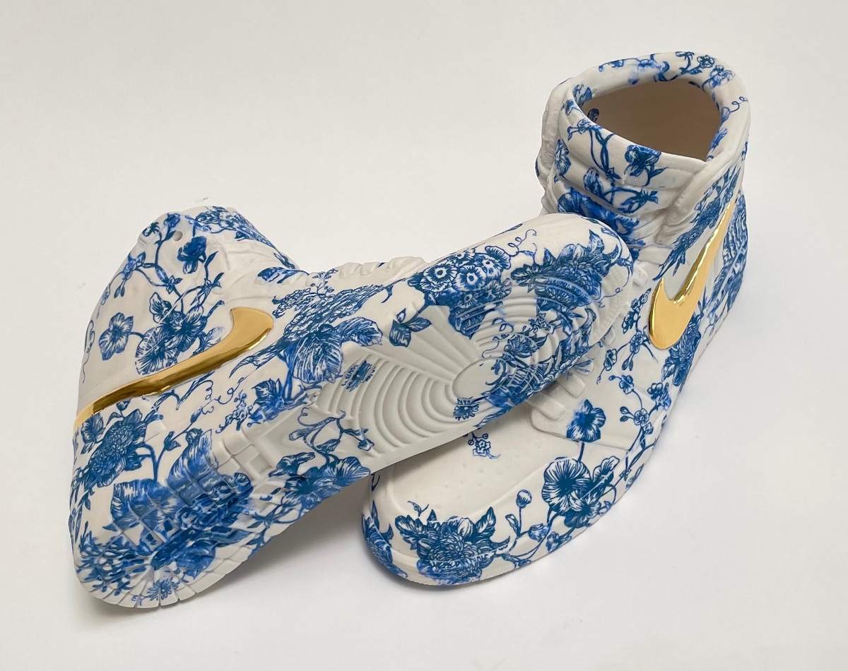 Sneakers made of porcelain by Brock DeBoer