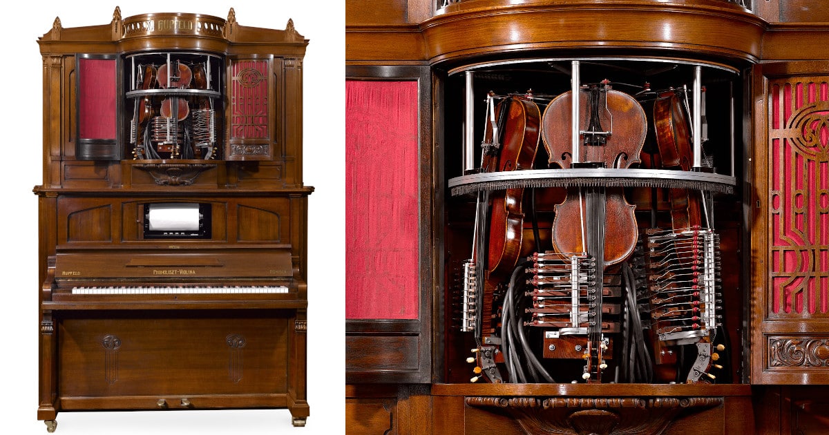 This Marvelous Vintage Music Machine Plays a Piano and 3 Violins At The Same Time