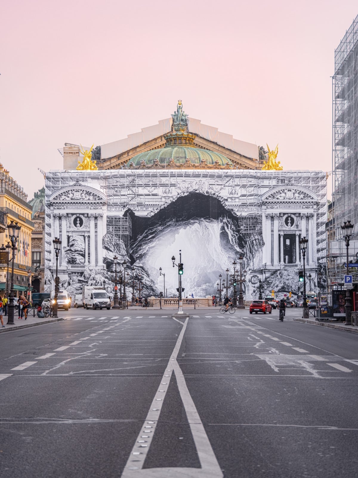 JR Installation at Palais Garnier