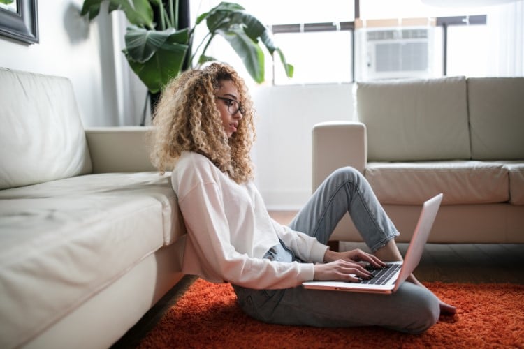 Woman Watching a Computer