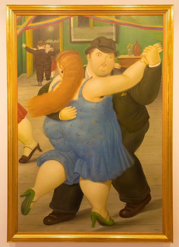 Botero's painting "Couple dancing"