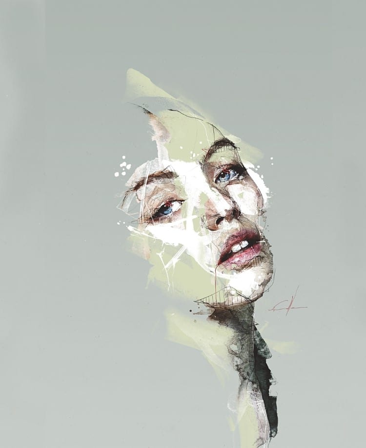 Ritratti surreali incompleti catturano lo spirito dei soggetti disegnati di Florian Nicolle