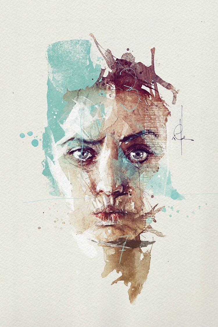 Mixed Media Illustration by Florian Nicolle