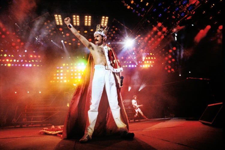 ©Denis O’Regan (www.denis.uk) CAPTION Freddie Mercury, Queen - Wembley Stadium 1986, Photograph by ©Denis O’Regan
