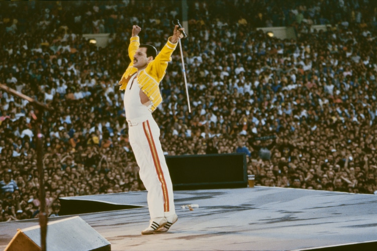 Freddie Mercury, Queen in Concert, Magic Tour, Wembley Stadium, London, 1986. (c) Richard Young; www.richardyounggallery.co.uk