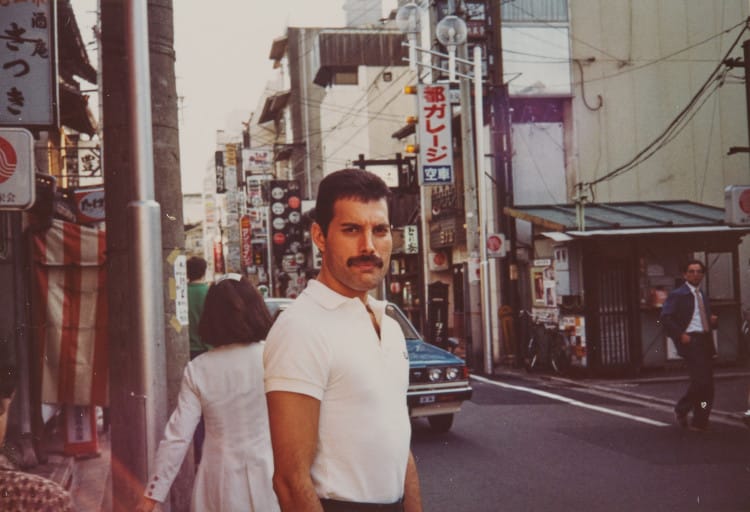 Freddie Mercury in Japan. Polaroid