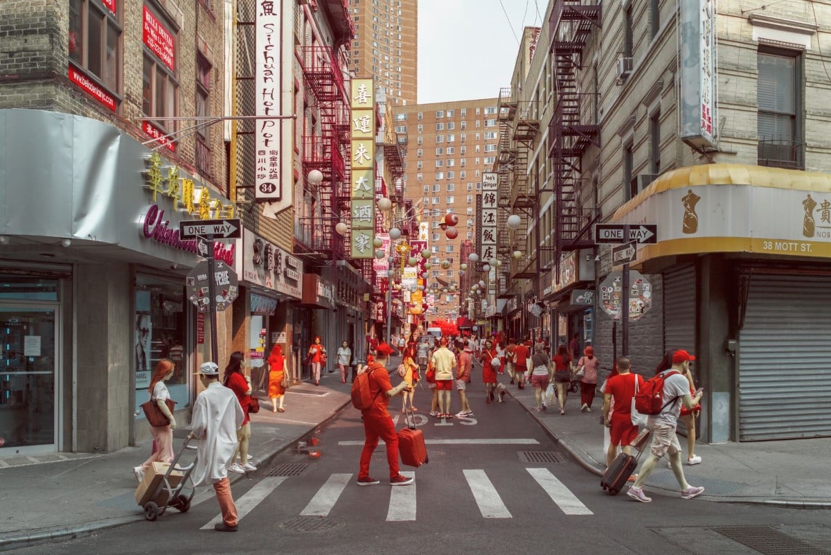 Infrared Photo of Chinatown in NYC