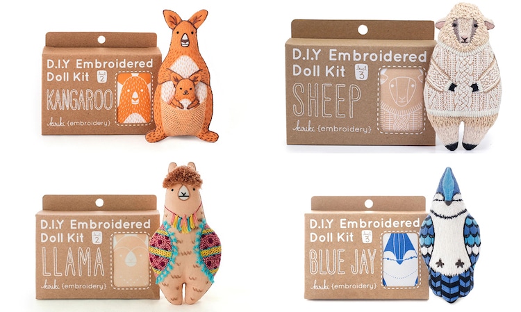 These Embroidery Kits Will Help You Make Cute Animal Plushies