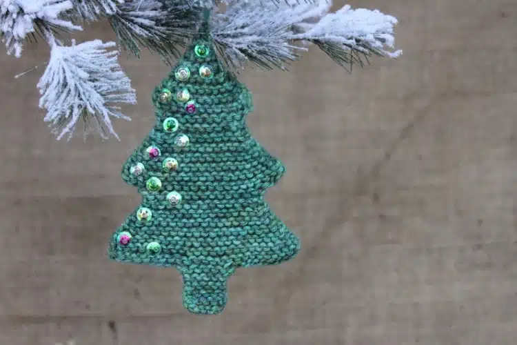 Knit Christmas Tree Ornament