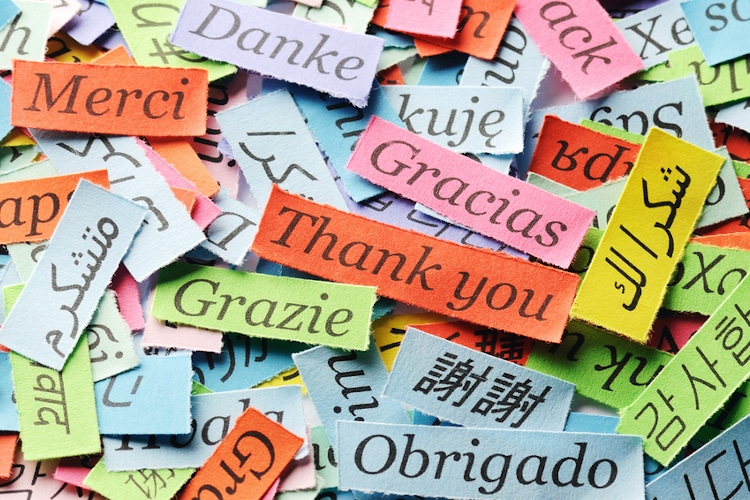 "thank you" in different languages