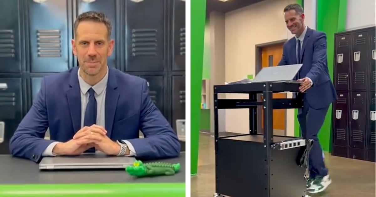 This Principal Has a Rolling Cart Instead of an Office So He Can Roam the School