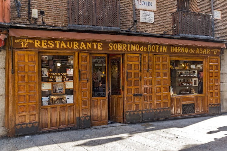 entrance to Sobrino de Botin restaurant