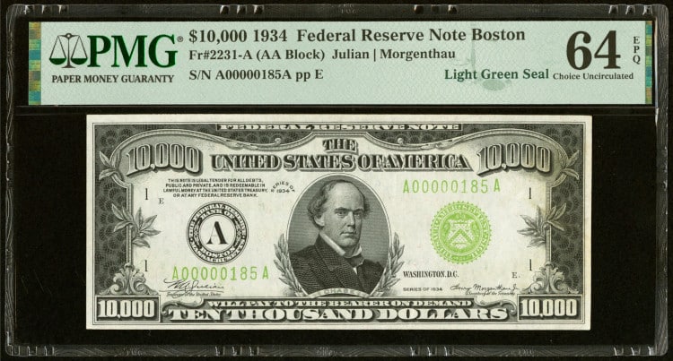 Rare $10,000 Bill