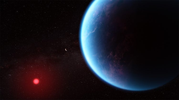 Illustration of Exoplanet K2-18b