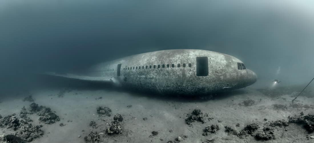 Wreckage of Lockhed TriStar L - 1011 Underwater