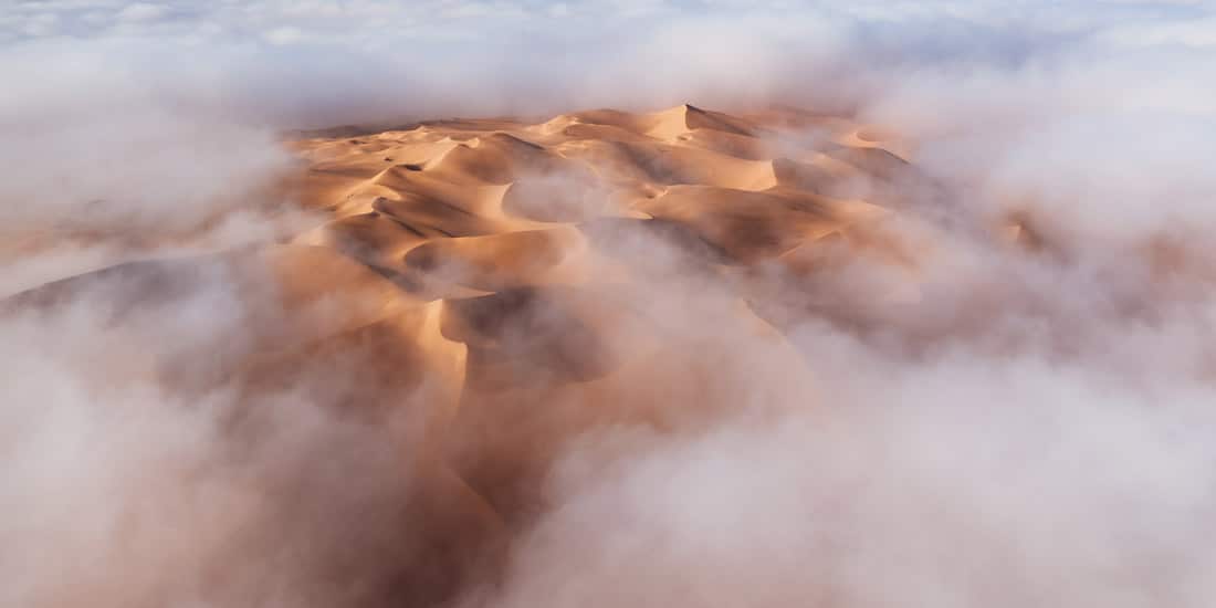 Aerial photo of Liwa Desert, Abu Dhabi