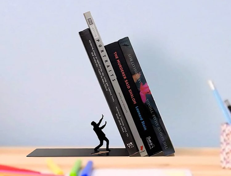 Falling bookend
