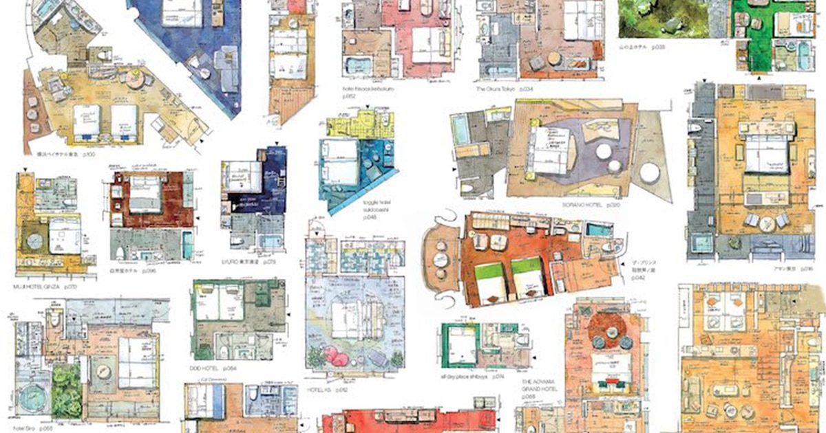 Artist Documents Her Stays At Different Japanese Hotels in Carefully Rendered Illustrations