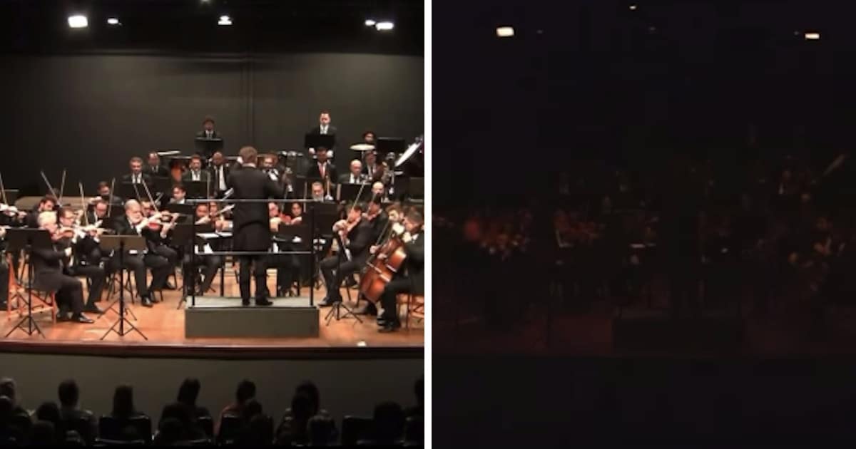 Brazilian Orchestra Continues to Play Flawlessly in the Dark During a Power Outage